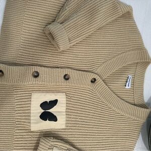 Ryoko Rain- Cream Cardigan button down with butterflies